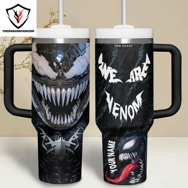 Personalized Tom Hardy We Are Venom Tumbler With Handle And Straw