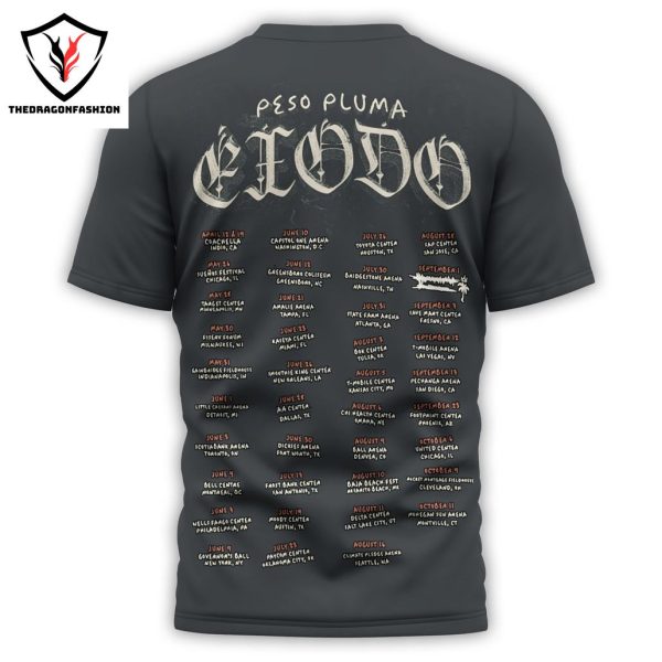 Peso Pluma Tour 2024 3D T-Shirt