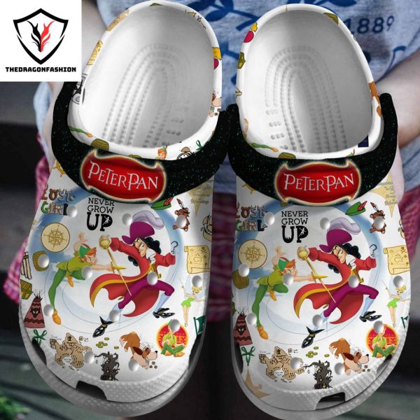 Peter Pan Never Grow Up Design Crocs