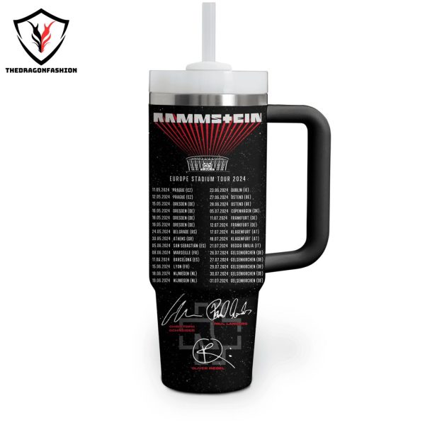 Rammstein 30th Anniversary Signature Tumbler With Handle And Straw