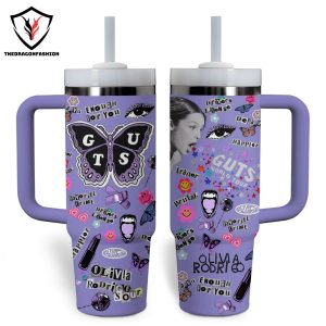 Olivia Rodrigo Guts World Tour Tumbler With Handle And Straw