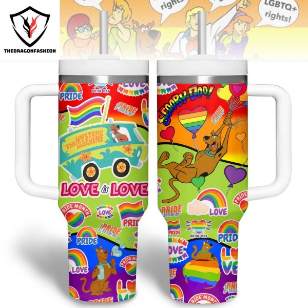 Scooby-Doo Love Is Love Tumbler With Handle And Straw