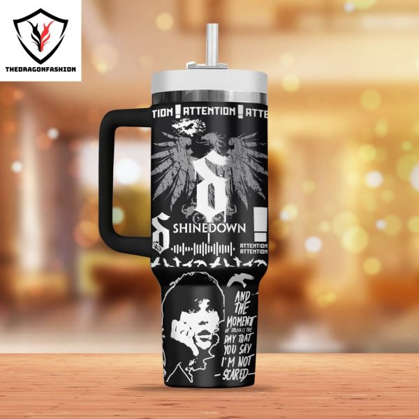 Shinedown – Attention Attention Tumbler With Handle And Straw