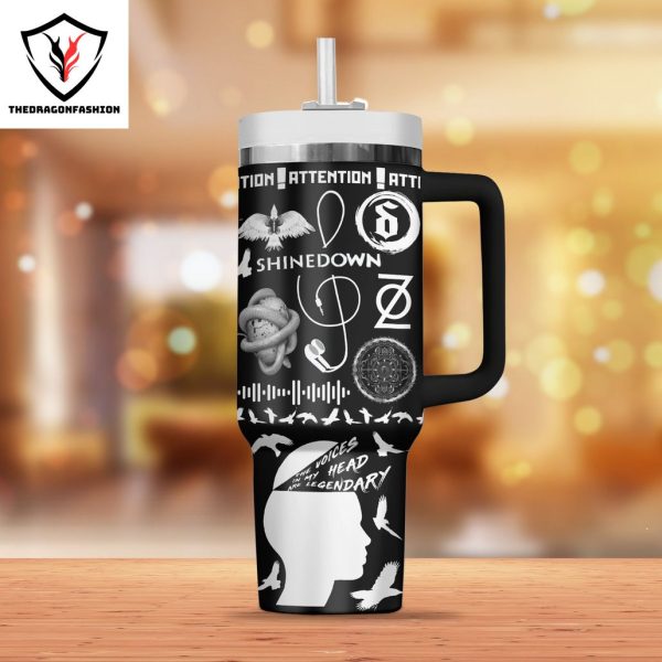 Shinedown – Attention Attention Tumbler With Handle And Straw