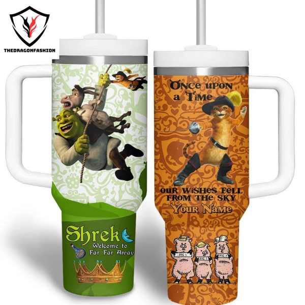 Shrek Welcome To Far Far Away Tumbler With Handle And Straw