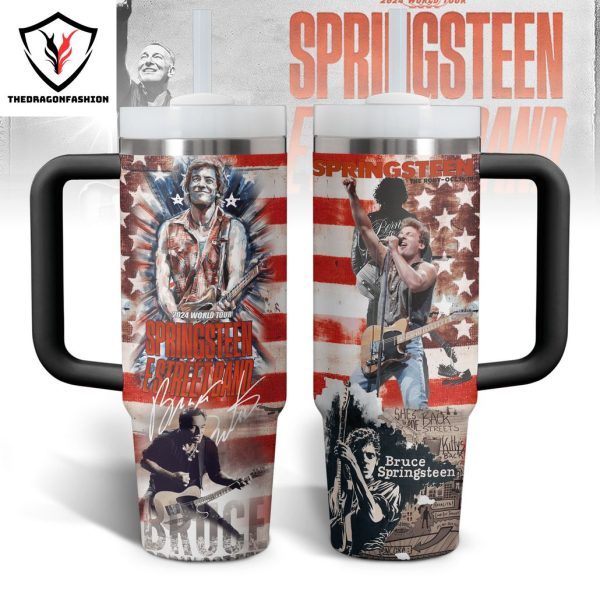 Springsteen E Street Band Bruce Springsteen Signature Tumbler With Handle And Straw