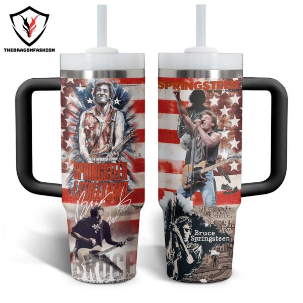 Springsteen E Street Band Bruce Springsteen Signature Tumbler With Handle And Straw