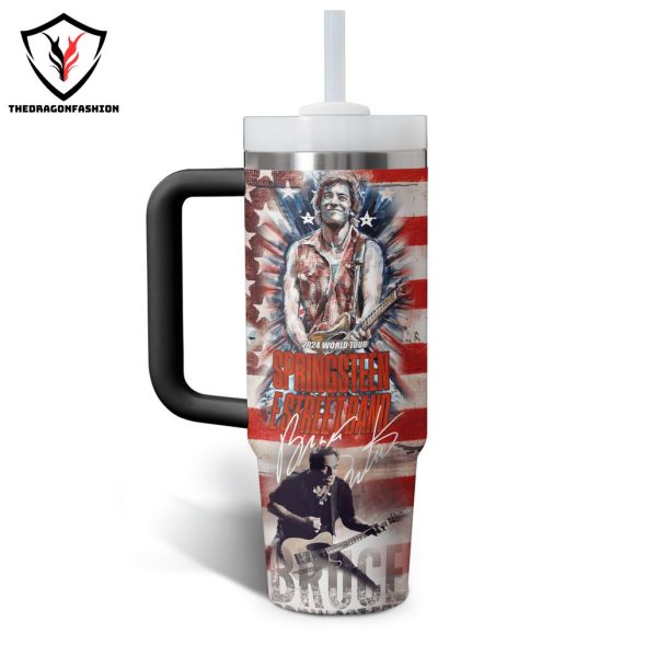 Springsteen E Street Band Bruce Springsteen Signature Tumbler With Handle And Straw