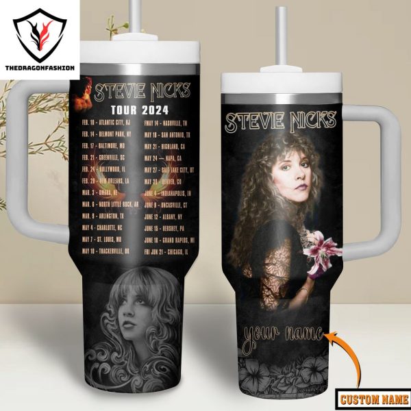 Stevie Nicks Tour 2024 Tumbler With Handle And Straw