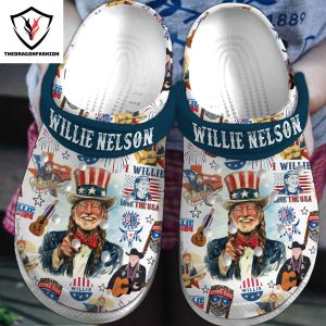 Willie Nelson Love The USA Crocs
