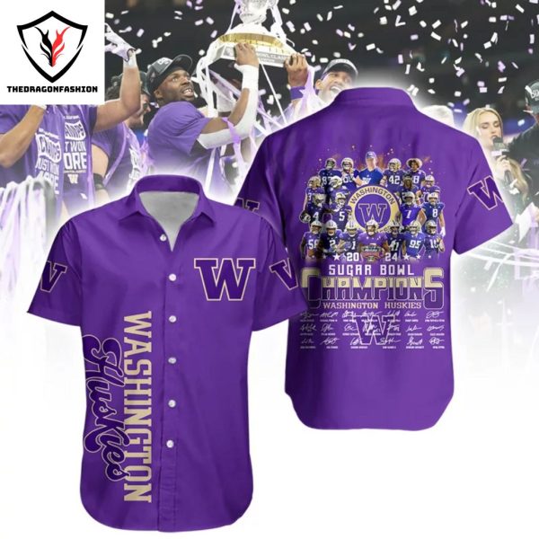 Washington Huskies Football 2024 Sugar Bowl Champions Hawaiian Shirt