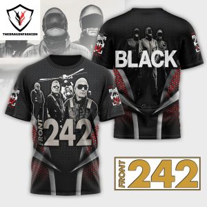 Front 242 Black Design 3D T-Shirt