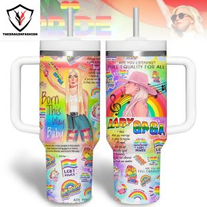 Lady Gaga Chromatica Tumbler With Handle And Straw