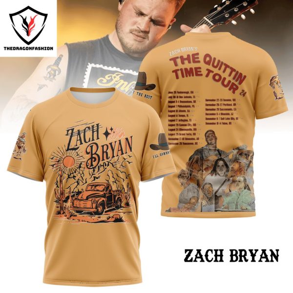 Zach Bryan – The Quittin Time Tour 20 3D T-Shirt