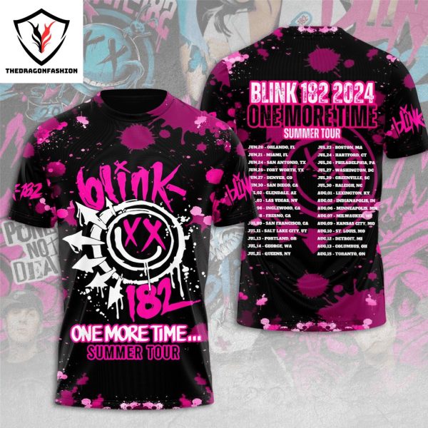 2024 Blink-182 One More Time Summer Tour 3D T-Shirt