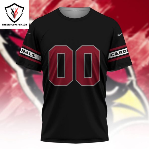 2024 Personalized NFL Arizona Cardinals 3D T-Shirt – Black