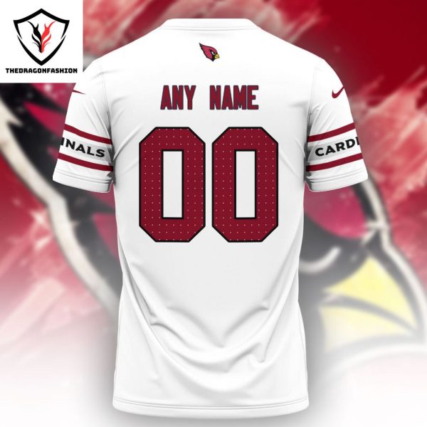 2024 Personalized NFL Arizona Cardinals 3D T-Shirt – White