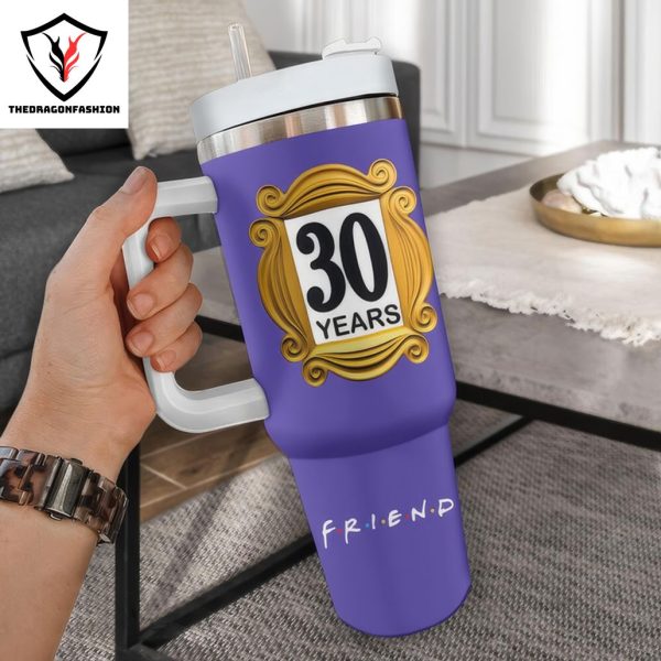 30 Years Friends Tumbler With Handle And Straw