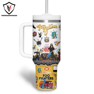 Personalized Foo Fighters Tumbler With Handle And Straw