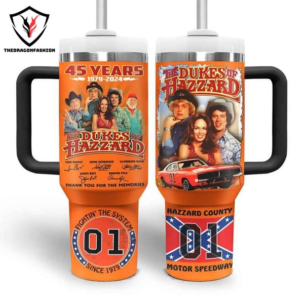 45 Yerars 1979-2024 The Dukes Of Hazzard Tumbler With Handle And Straw