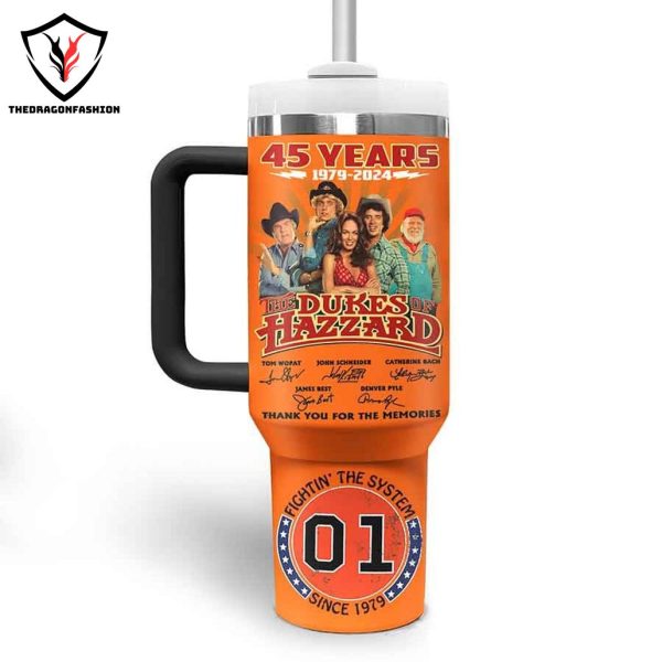 45 Yerars 1979-2024 The Dukes Of Hazzard Tumbler With Handle And Straw