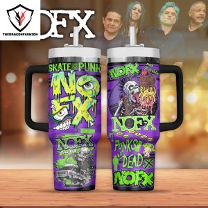 NOFX Punks Not Dead Tumbler With Handle And Straw