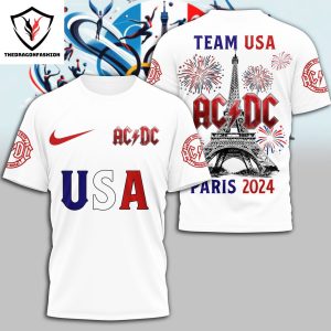 AC DC Team USA Olympic Paris 2024 3D T-Shirt