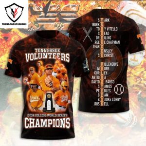 Tennessee Volunteers 2024 College World Series Champions 3D T-Shirt