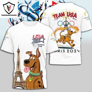 Stitch Team USA Olympics Paris 2024 3D T-Shirt – White