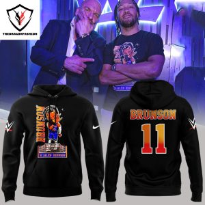WWE Jalen Brunson 11 New York Knicks Hoodie – Black