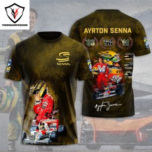 Legends Ayrton Senna 1988 World Champion Signature 3D T-Shirt