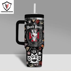 Five Finger Death Punch Got Your Six Tumbler With Handle And Straw