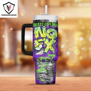 NOFX Punks Not Dead Tumbler With Handle And Straw