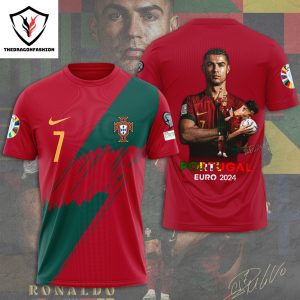 Cristiano Ronaldo Portugal Euro 2024 Signature 3D T-Shirt