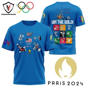 Stitch Team USA Olympics Paris 2024 3D T-Shirt – White