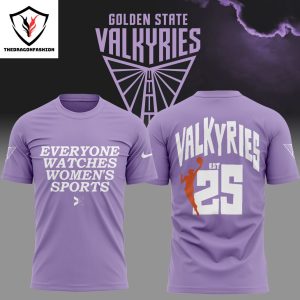 Golden State Valkyries WNBA Purple 3D T-Shirt