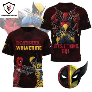 Deadpool And Wolverine Let F Go 3D T-Shirt