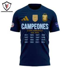 Campeones Conmebol Copa America 2024 Seleccion Argentina 3D T-Shirt