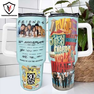 Friends 30th Anniversary 1994-2024 Signature Tumbler With Handle And Straw