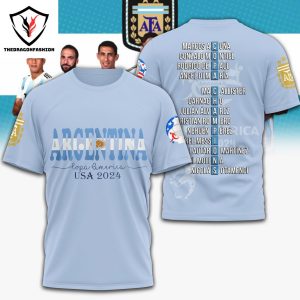 Copa America Campeones 2024 Argentina 3D T-Shirt