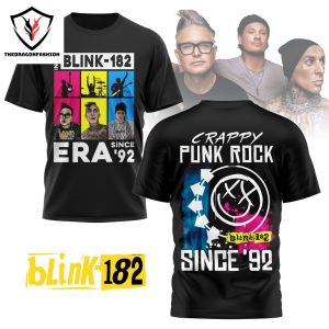 Blink -182 Crappy Punk Rock Since 92 Design 3D T-Shirt