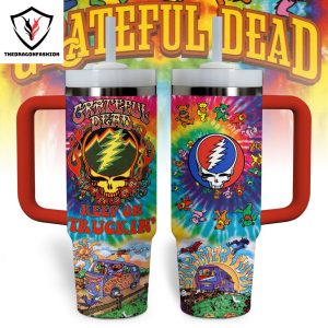 Grateful Dead Keep On Truckin Tumbler With Handle And Straw