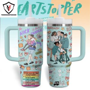 Heartstopper Nick And Charlie Tumbler With Handle And Straw