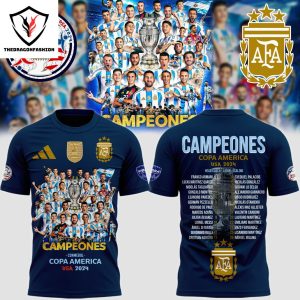 Copa America Campeones 2024 Argentina 3D T-Shirt