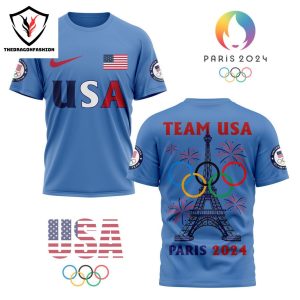 Olympics Paris 2024  Hooray For USA 3D T-Shirt