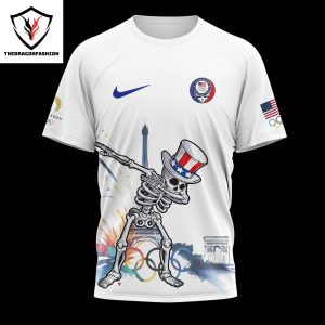 Grateful Dead Team USA Olympic Paris 2024 Summer Game 3D T-Shirt – White