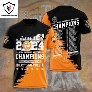 2024 NCAA Tennessee Volunteers Champions Let Go Vols 3D T-Shirt