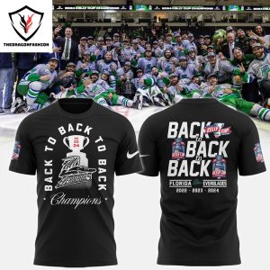 Kelly Cup Champions 2022-2023-2024 Florida Everblades 3D T-Shirt