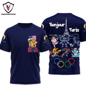 2024 USA Men National Team Olympic Design 3D T-Shirt