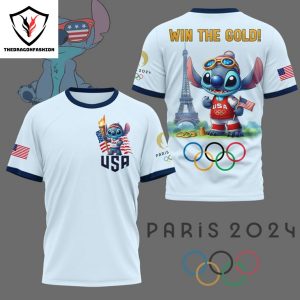 Team USA Olympics Paris 2024 Go For The Gold Tumbler With Handle And Straw